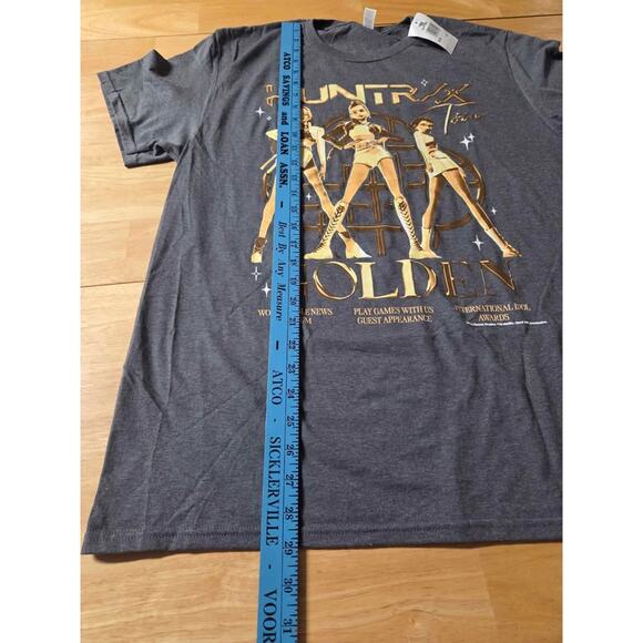 KPop Demon Hunters Huntrix Golden Tour Graphic Tee Size Large Unisex Charcoal - Picture 4 of 7